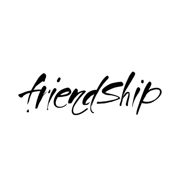 Modèle de lettrage amitié — Image vectorielle