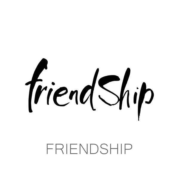 Friendship lettering template — Stock Vector