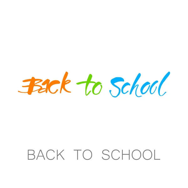 Back to school lettering — Stock Vector