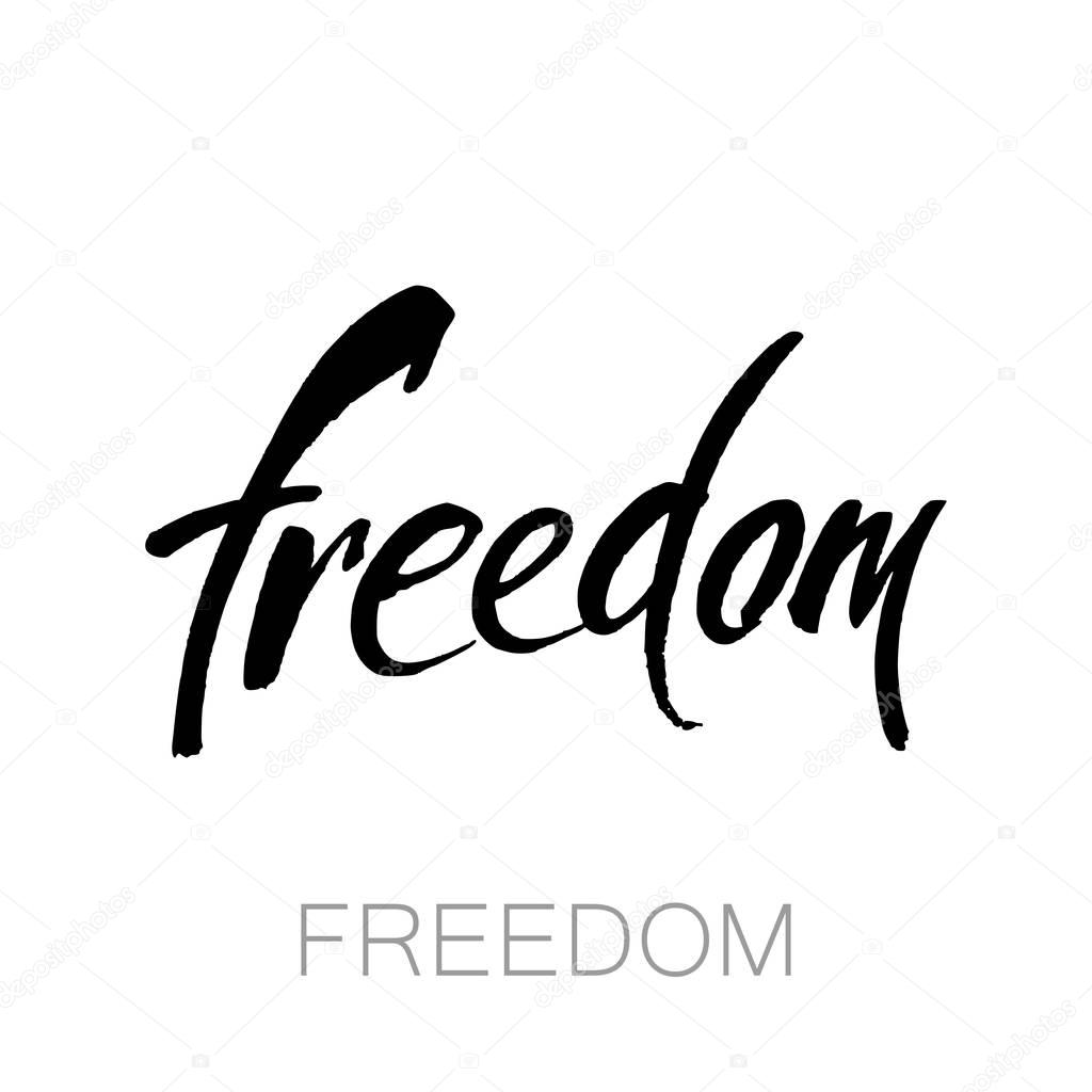 freedom lettering template