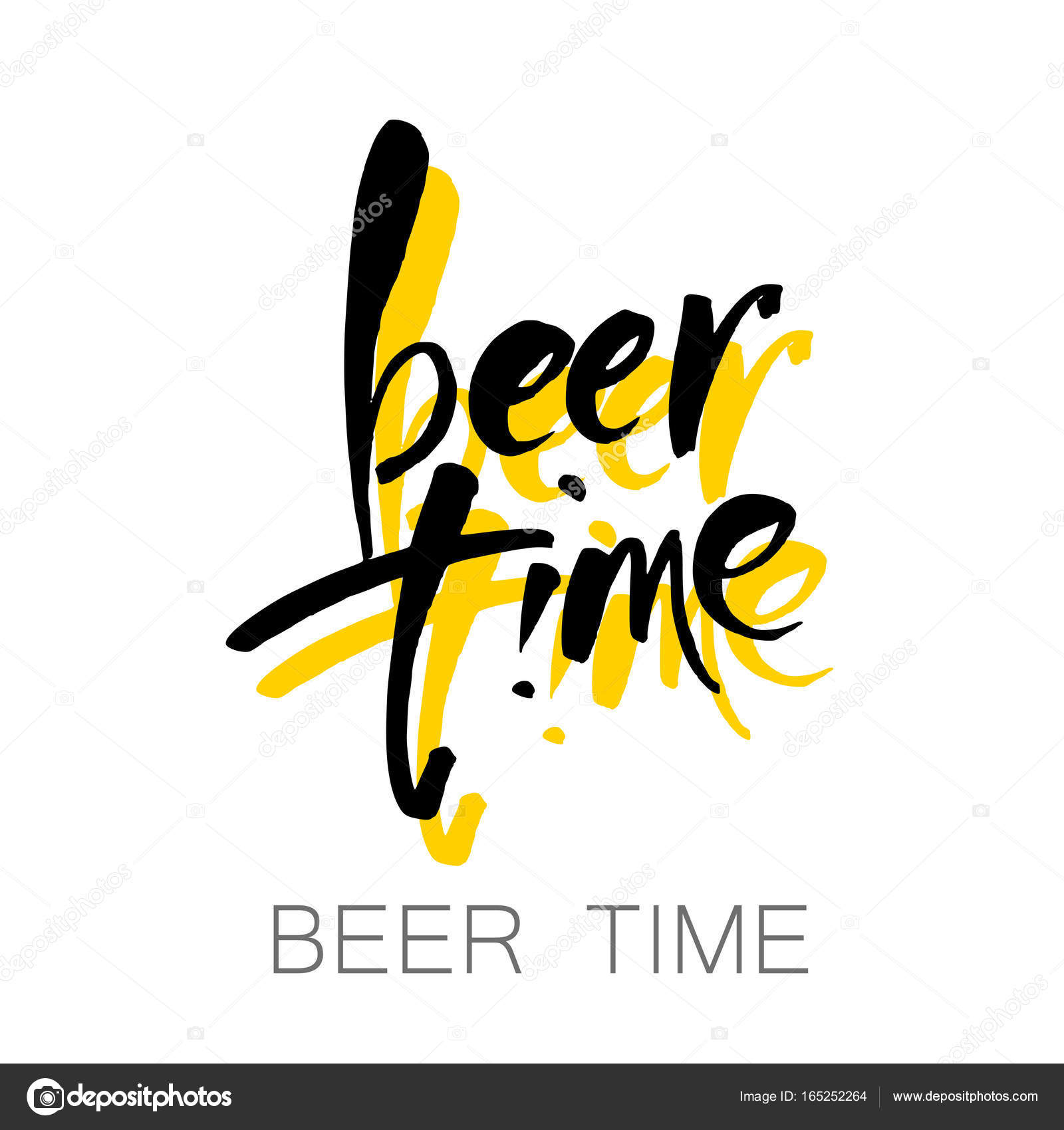 Bier Tijd Belettering Stockvector Bier Tijd Belettering Stockvector