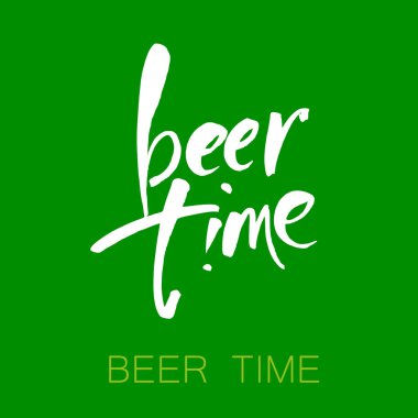 Bira zamanı konsept tasarım arka plan. El-harflerle tipografik poster. Vektör çizim. Oktoberfest reklam, afiş, t-shirt tasarım, el ilanları vb için tasarım şablonu