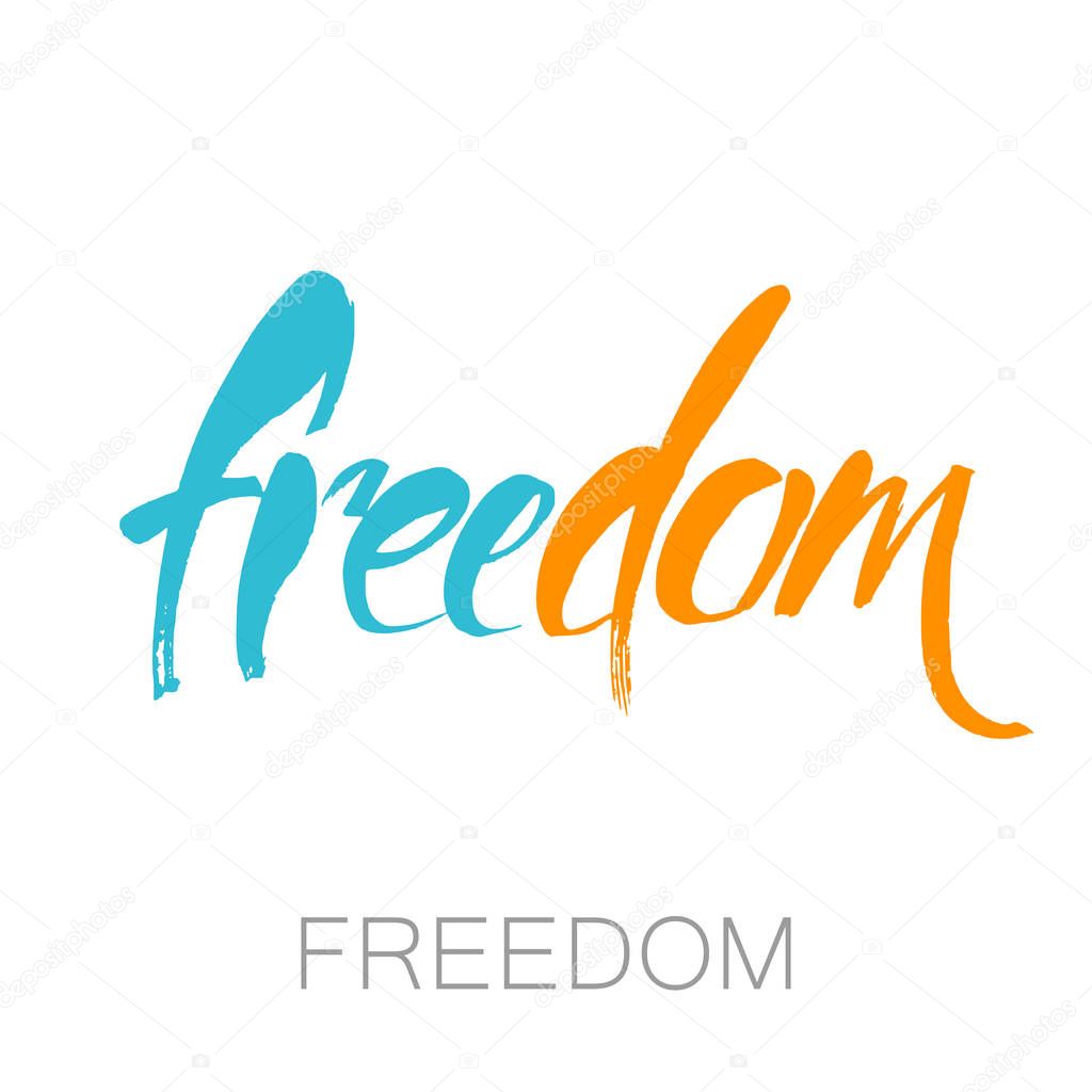 freedom lettering template