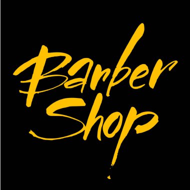 Berber dükkanı harfleri.