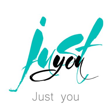 Sadece sen. Vektör çizim.  