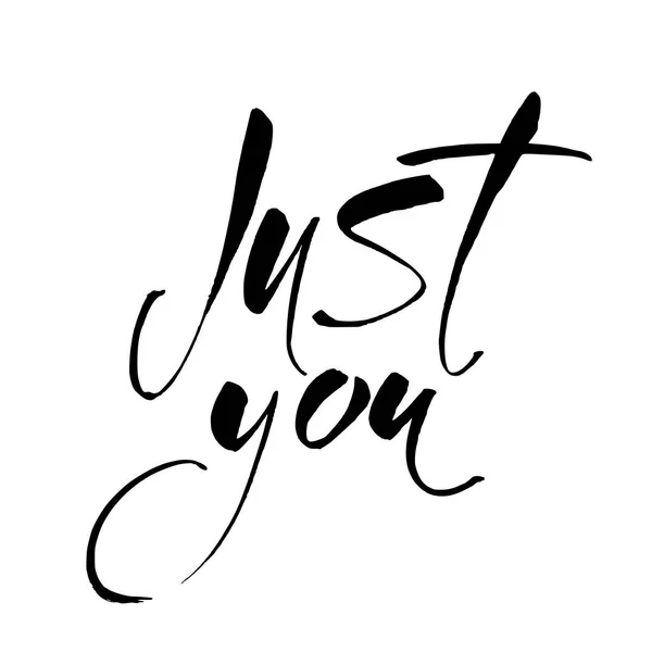 Just you lettering — Stock Vector