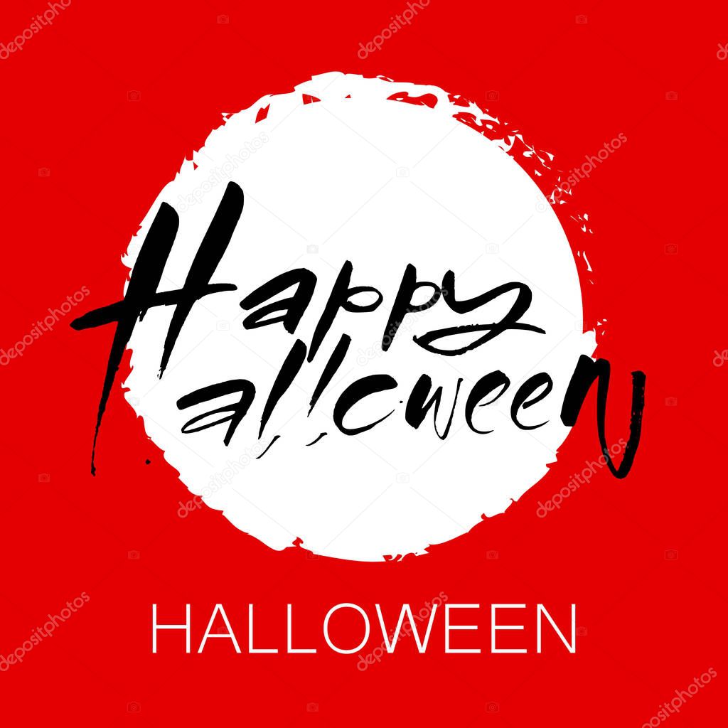 happy halloween lettering