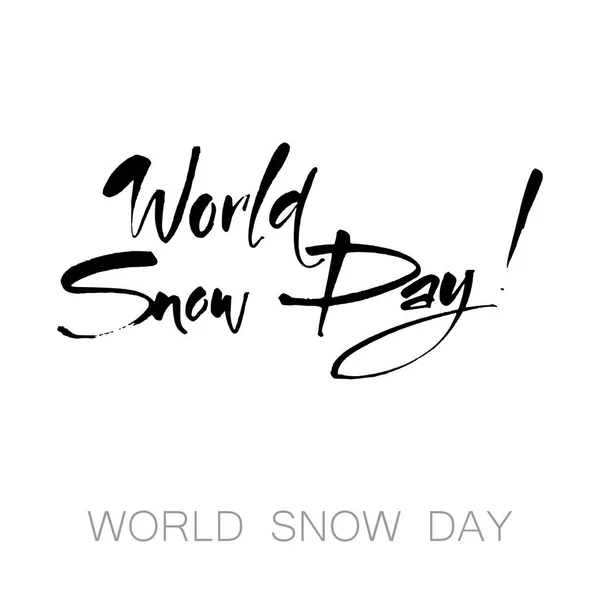Giornata mondiale della neve — Vettoriale Stock