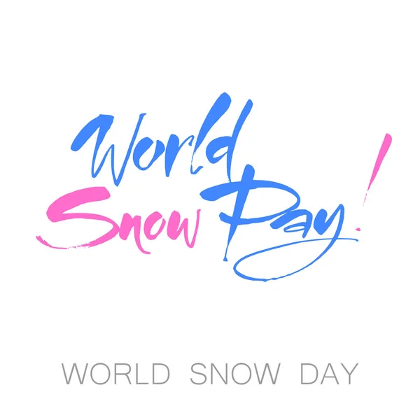 World snow day — Stock Vector