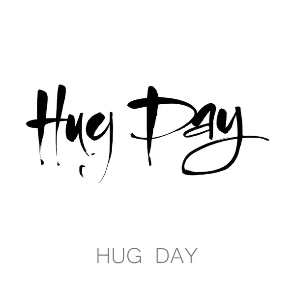 Manifesto del giorno degli abbracci. Illustrazione vettoriale . — Vettoriale Stock