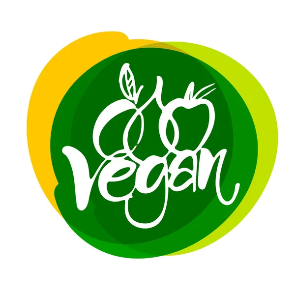 Vegan lettering template — Stock Vector