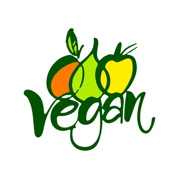 Vegan lettering template — Stock Vector