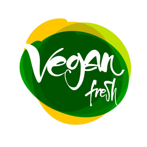 Vegan belettering sjabloon — Stockvector