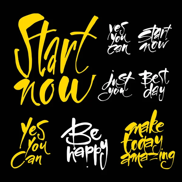 Motivational lettering positive message — Stock Vector