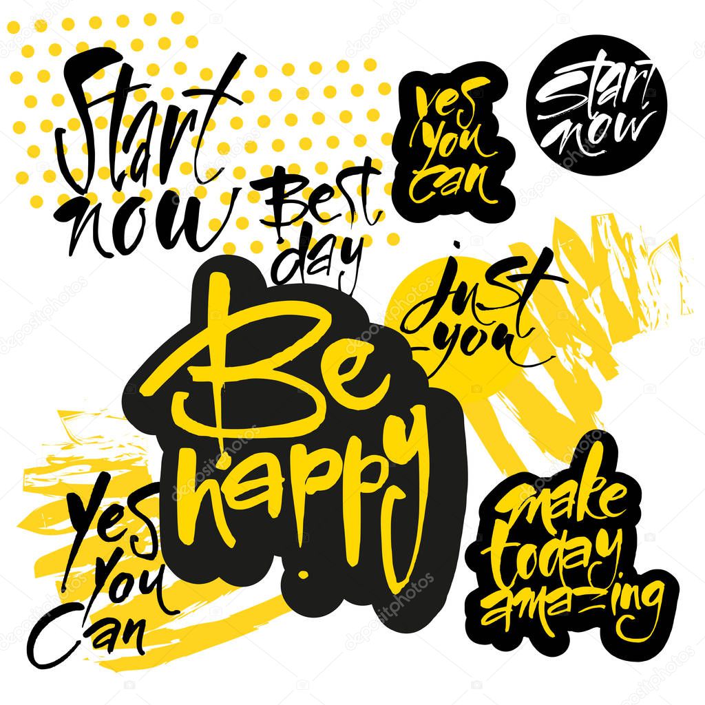 Motivational lettering positive message