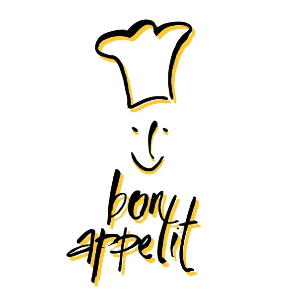 Bon appetit lettering template — Stock Vector