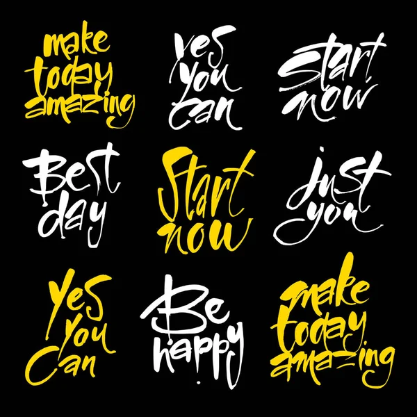 Messaggio positivo motivazionale di lettering — Vettoriale Stock