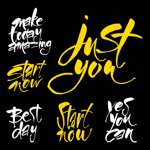 Motivational lettering positive message — Stock Vector