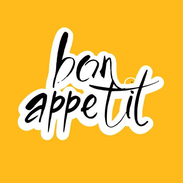 Bon appetit lettering template — Stock Vector