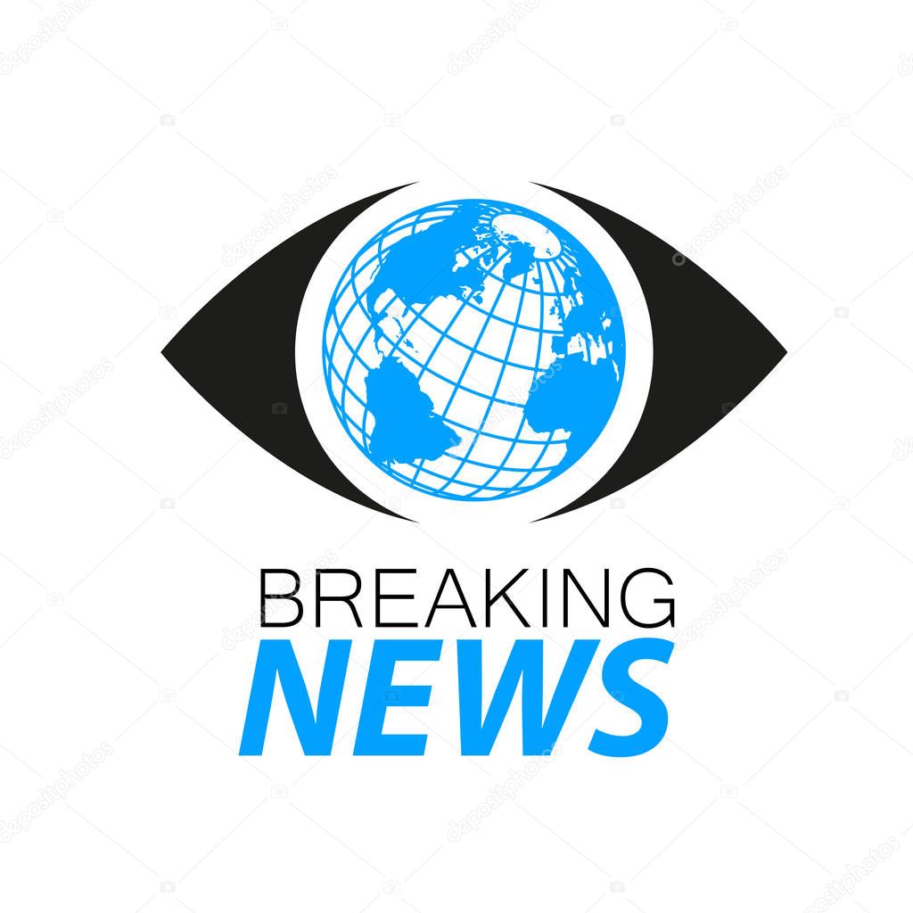 Breaking news logo template. TV news design. Vector Illustration.
