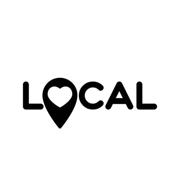 Signo de plantilla local — Vector de stock