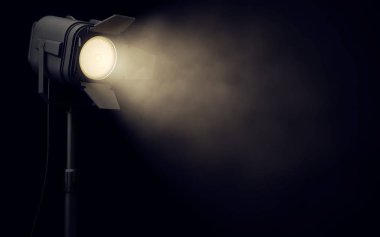 Sahne sahne ışıkları altında koyu arka plan