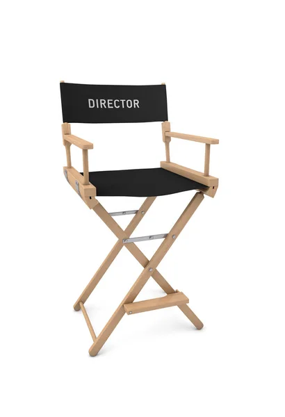 Film director's chair isolated on white. 3D rendering — Stock Photo, Image
