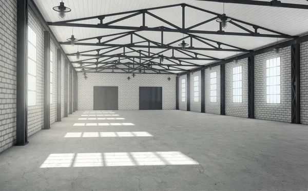 Clean empty warehouse interior — Stock Photo, Image