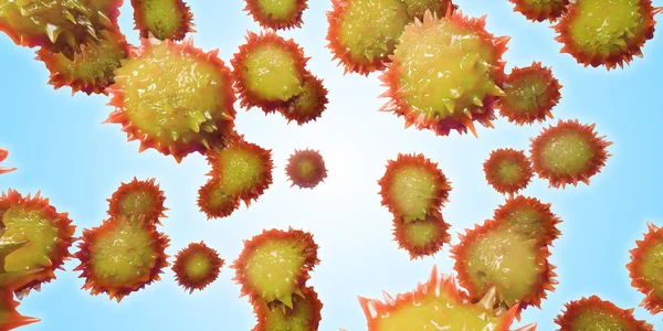 Абстрактні вірусні клітини. 3D візуалізація — стокове фото