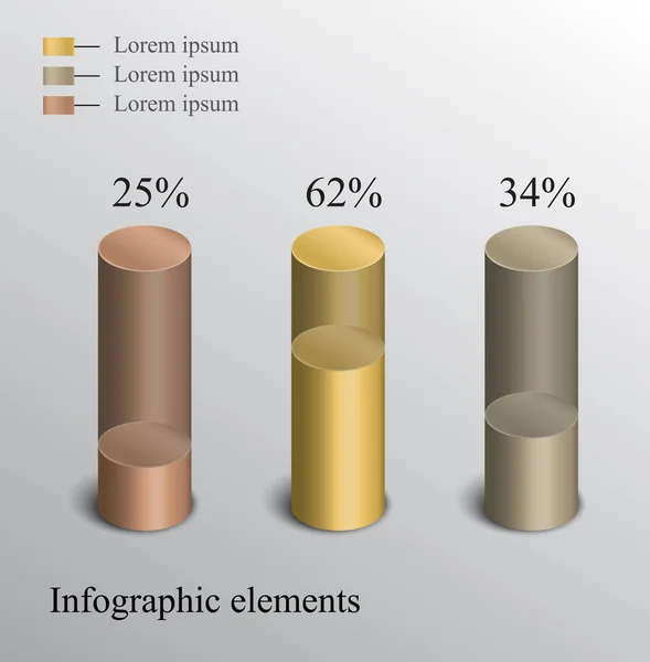 Инфографические цилиндры — стоковый вектор