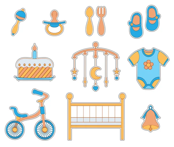 Baby jongen pictogram — Stockvector