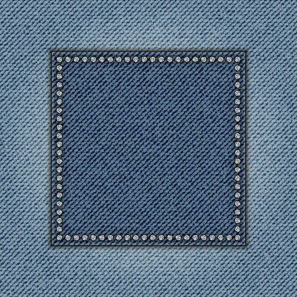 Jeans blu quadrati — Vettoriale Stock