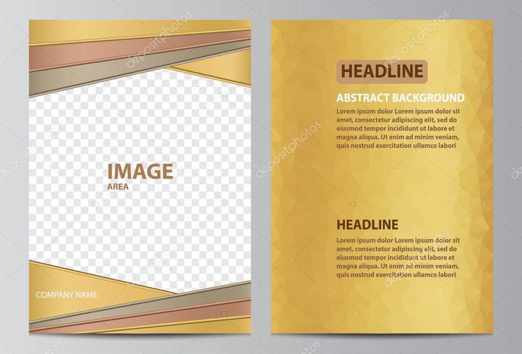 Gold brochure template