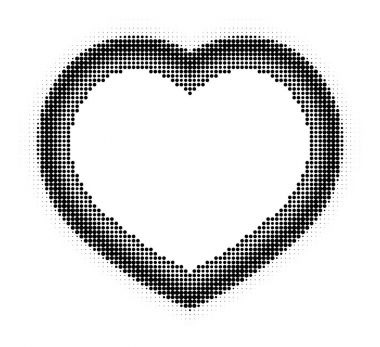 Soyut yarı ton kalp