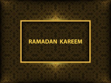 Altın çerçeve ile Arapça desen