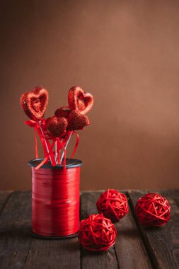 Bir sopa Sevgililer günü için kalp