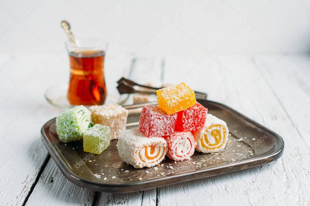Turkish sweets and tea