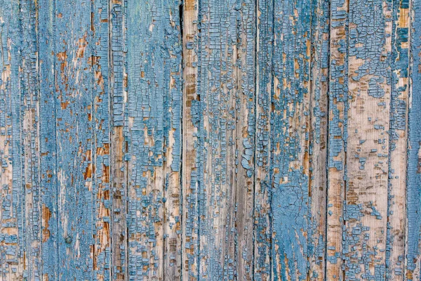 Textuur van oude hout met versleten blauwe verf, vintage, achtergrond — Stockfoto