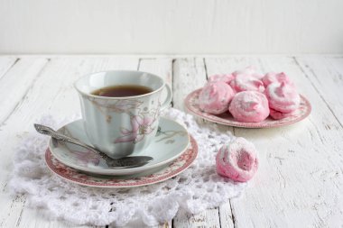 Ev yapımı marshmallows - zephyr ile birlikte çay 
