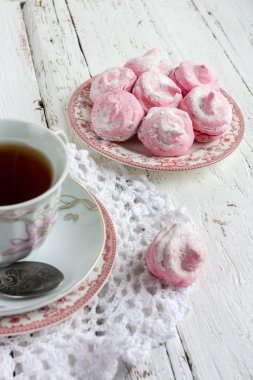 Ev yapımı marshmallows - zephyr ile birlikte çay 