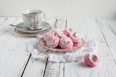 Ev yapımı marshmallows - zephyr ile birlikte çay 