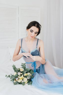 Boudoir gelinin sabah