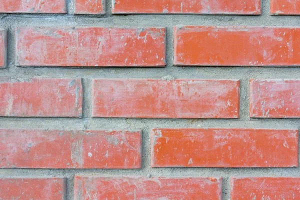 Texture del vecchio muro di mattoni con vernice marrone usurato — Foto Stock