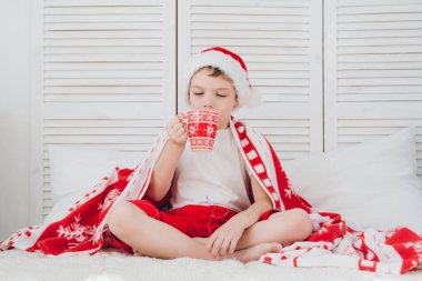 Çocuk içki kakao bir kupa