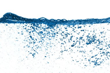 beyaz zemin üzerine su ve hava kabarcıkları