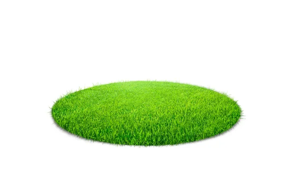 Gras cirkel geïsoleerd op witte achtergrond — Stockfoto