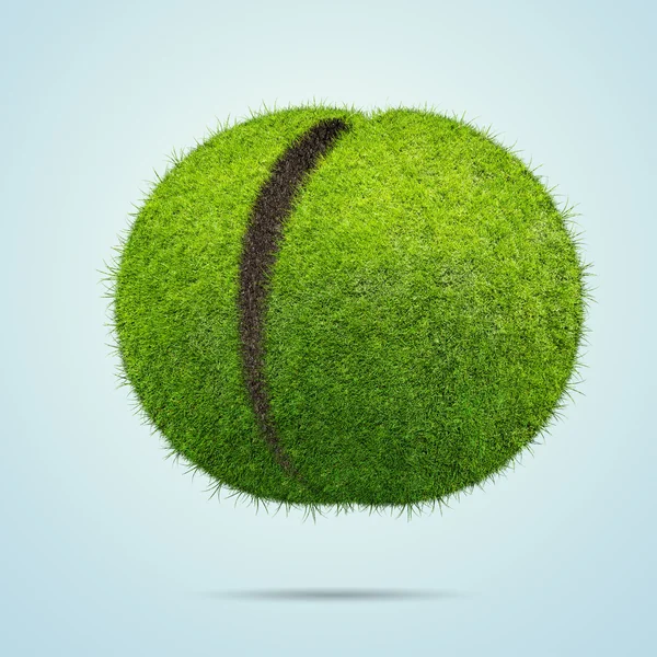 Grass ball over blue background — Stock Photo, Image