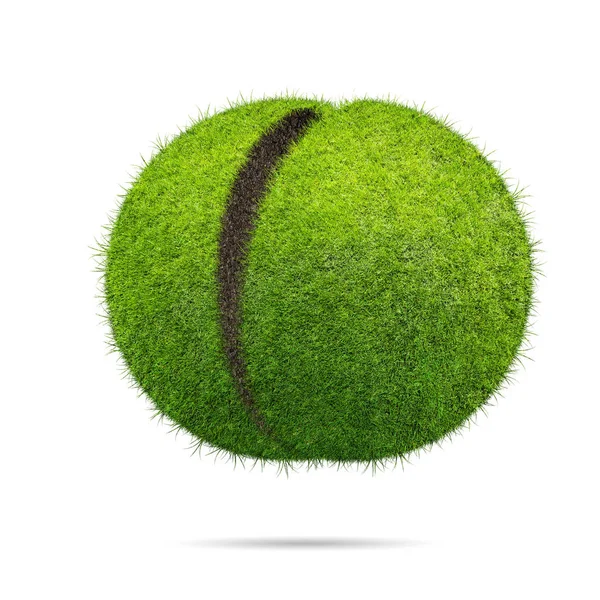 Grass ball over blue background — Stock Photo, Image