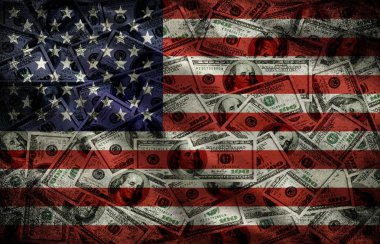 birçok ABD 100 dolar, ABD bayrağı, iş geçmişi