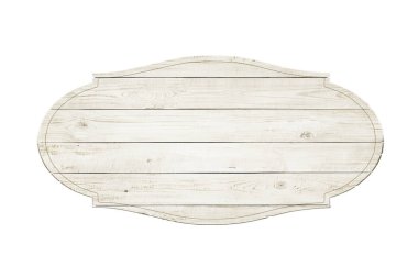 Beyaz arka plan üzerinde izole ahşap işareti